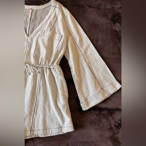 Free People Stripe, Cotton Romper.  Sz L